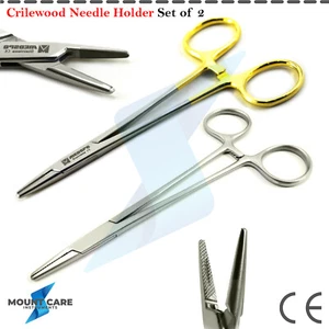 TC Mayo-Hegar Needle Holder Driver Surgical Suture Piercing Locking CE Set of 2 - Bild 1 von 3