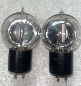 Western Electric 102F Tennis ball tubes Pair Tested Strong - Picture 1 of 5
