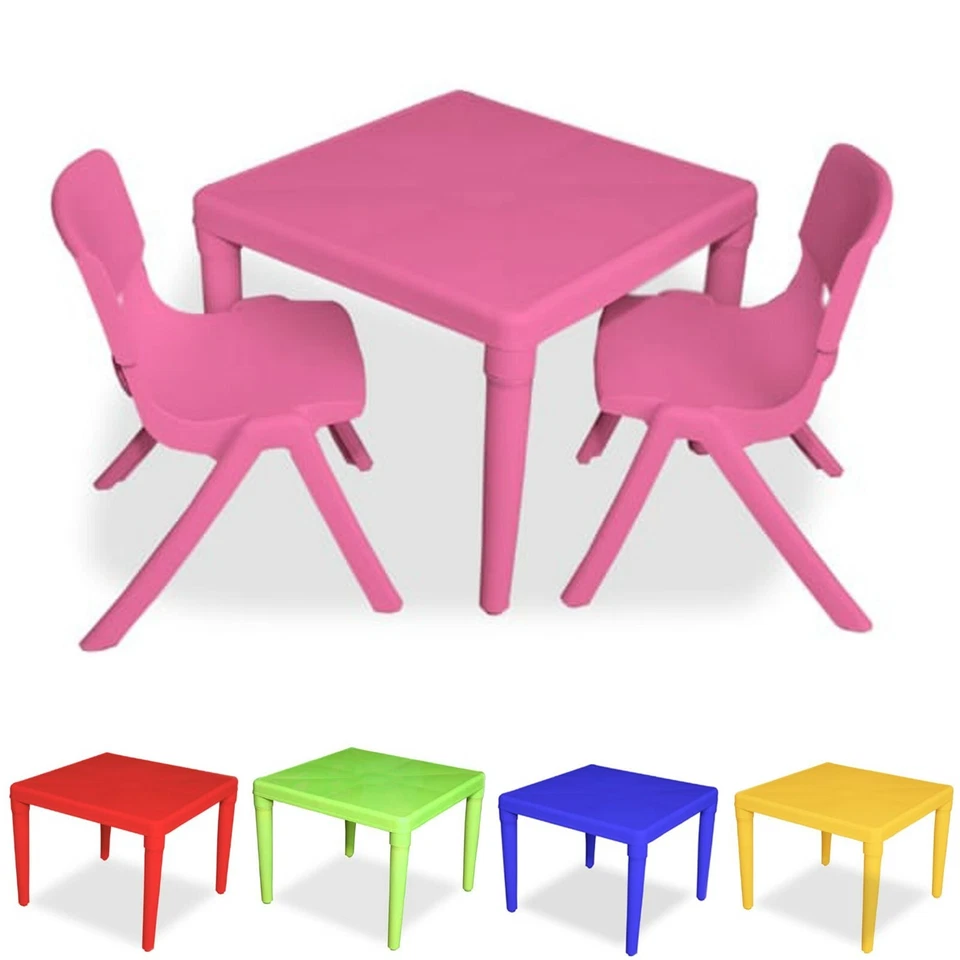 Kids Plastic Table and Chair Set  Activity Table for Learning  Eating & Drawing - Image 1 of 1
