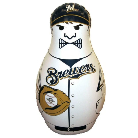 Milwaukee Brewers Tackle Buddy Inflatable Punching Bag [NEW] MLB Balloon Bop Cover
