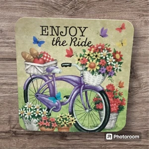 5x5 Inches Happy Birthday Greeting Card Enjoy The Ride Butterflies - Picture 1 of 2