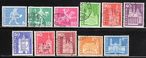 1960-63 Switzerland SC# 382-399 - Messenger Fribourg -11 Different Stamps-Used  - Picture 1 of 2