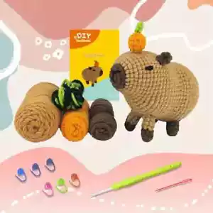 Capybara crochet kit for beginners adult Capybara Gift - Picture 1 of 7