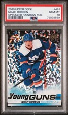 2019-20 Upper Deck Young Guns Rainbow Foil #481 Noah Dobson Rookie - PSA 10