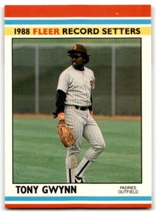 1988 FLEER RECORD SETTERS TONY GWYNN SAN DIEGO PADRES #17