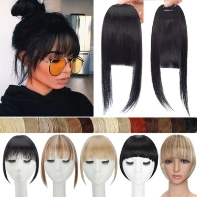 Dick Bangs Pony WIE Echthaar Extensions Clip In Franz Haarteil Haarverlängerung - Bild 1 von 4