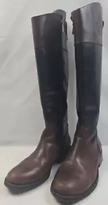 Vince Camuto Riding Boot Women Sz 10 Genuine leather Upper Two Toned Nearly New - Picture 1 of 22