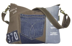 Sunsa Damen Taschen Umhängetasche Handtasche Baumwolle&Jeans Schultertasche  - Bild 1 von 8
