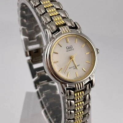 Q&Q Watch Womens 24mm Case Two Tone Band Quartz Analog Three Hands - Image 1 of 4