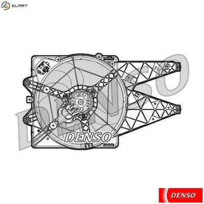 FAN ENGINE COOLING DER09065 FOR FIAT 192B5.000/A8.000 937A5.000 1.9L 4cyl - Image 1 of 4