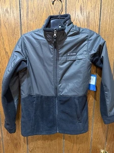 Columbia Steens MT II Overlay Fleece Jacket Boys Youth Medium Black NWT - Picture 1 of 3