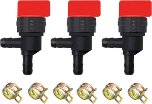 Valvola di Spegnimento Carburante 90°,3pz 1/4"Linea Gas Carburante Piccole Valvole di Spegnimento Motore Compa - Foto 1 di 12