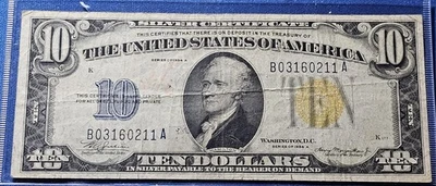 A 1935-A $10 North Africa Silver Certificate,Ten Dollar,No Reserve - Image 1 of 2