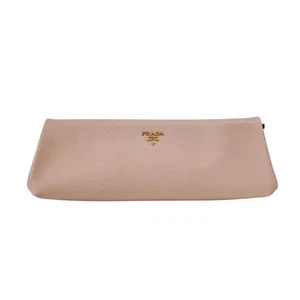PRADA Saffiano Pink Canvas Clutch Bag - Picture 1 of 18