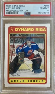 Arturs Irbe 1990 OPC #501 Rookie Card PSA 10 San Jose Sharks Legend Low Pop - Picture 1 of 2