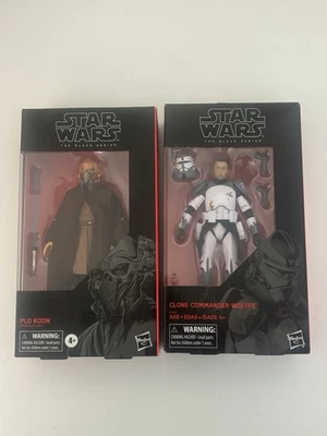 Lote Star Wars Black Series Plo Koon y Clone Commander Wolfe Foto 1 de 4