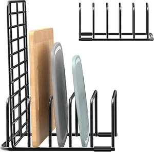 Cutting Board Organizer and Baking Sheet Rack, [1-Pack] Black Heavy Duty Metal C - Picture 1 of 12