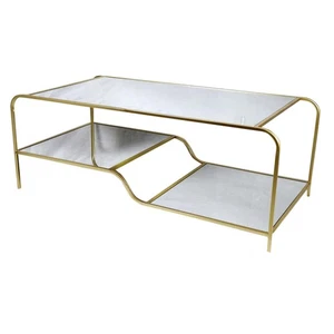 Decoración de mesa DKD Home Decor Glamour Espejo de metal dorado 120 x 60 x 45 cm - Imagen 1 de 1