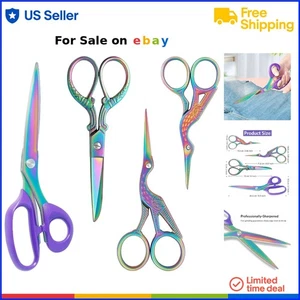 Titanium Coating Scissors Set Fabric Sewing Embroidery Craft Tailor - Picture 1 of 9