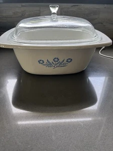VINTAGE CORNING WARE BLUE CORNFLOWER DUTCH OVEN P-34-B 4 QT. - Picture 1 of 6