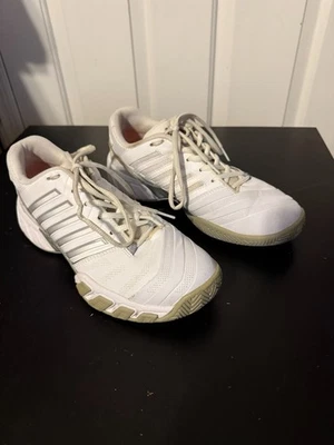 Zapatillas deportivas K-Swiss Hypercourt Express 2 para mujer 7,5 blancas/paloma/naranja brillantes Foto 1 de 4