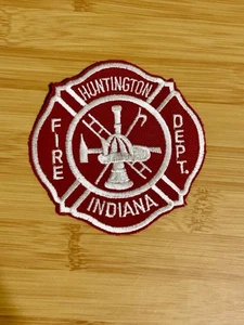 Huntington Fire Department Patch County Indiana IN FD salvataggio FS casco gancio ladd - Foto 1 di 5