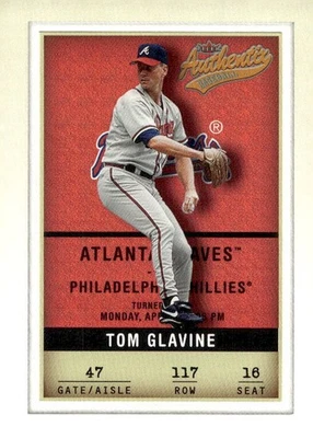 Tom Glavine 2002 Fleer Authentix Baseball - #117 - Atlanta Braves - Image 1 of 2