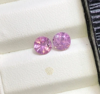 Zafiro rosa natural de 1,75 quilates aproximadamente par de piedras preciosas sueltas de Afghanista Foto 1 de 4