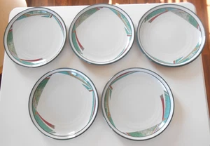 5er Set Noritake Steinzeug New West 8 1/4" Salat Dessert Mittagessen Teller EUC - Bild 1 von 4