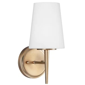 Driscoll 1-Light Bathroom Vanity Light Sconce in Satin Brass - Picture 1 of 1