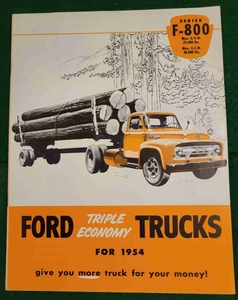 1954 Ford F-800, HD Trucks 8-Page, 2-Color Sales Brochure - Picture 1 of 6