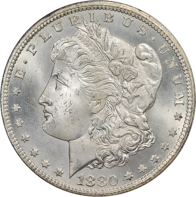 1880-CC GSA Morgan Silver Dollar NGC MS64 Blazing White Gem Nice Strike - Image 1 of 4