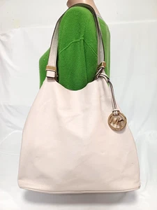 MICHAEL KORS COLGATE CHALK WHITE SOFT LEATHER TOTE SHOULDER CRAB BAG - Bild 1 von 14