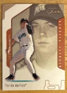 2002 Fleer Flair Josh Beckett Baseball Rookie Card (RC) #100 Marlins Pitcher VG - Picture 1 of 2