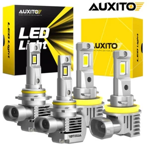 AUXITO 4x 9005 H11 LED Combo Faros Bombillas Alta Baja Kit Extremadamente Blanco - Imagen 1 de 23