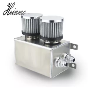 Universal Aluminum 1.2L -10AN AN10 Baffled Oil Catch Can Tank Reservoir Polished - Picture 1 of 7