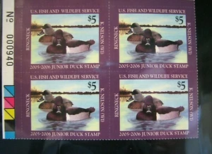 Estampillas en bloque de placa de pato de Estados Unidos Scott# JDS13 patos con cuello de anillo 2005 MNH L495  - Imagen 1 de 1