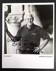Foto autografiada por Bill Walsh, personalizada para Gerard, firmada fútbol HoFer - Imagen 1 de 3