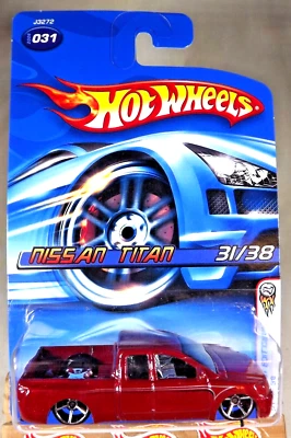 2006 Hot Wheels #31 First Editions 31/38 NISSAN TITAN Red Variant w/Chrome OH5Sp - Image 1 of 4