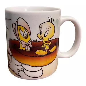 Taza de café Looney Tunes Tweety Bird Virgo 1994 horóscopo dibujos animados Usada en excelente condición - Imagen 1 de 8