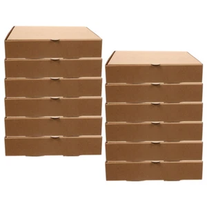 12pcs Blank Paper Pizza Box Empty Thicken Paper Pizza Case Takeout Pizza - Picture 1 of 12