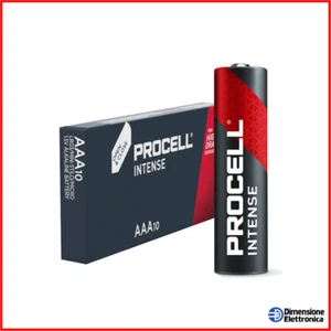 Pila AAA Procell Duracell Industrial Intense Constant 10 Batterie Alcaline LR03 - Foto 1 di 7