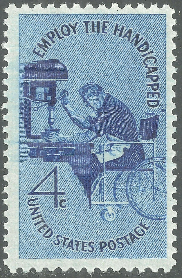 Scott 1155, the 4¢ Employ the Handicapped Issue - from 1960 - Mint, Never Hinged - Image 1 of 1