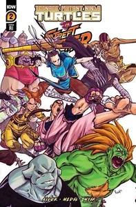 TMNT VS STREET FIGHTER 2 COVER D 1:25 VINCENZO FEDERICI VARIANT - Picture 1 of 1