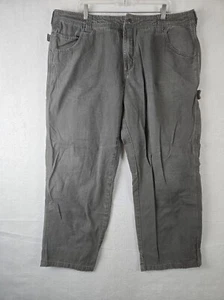 Pantalones de trabajo Gravel Gear para hombre calce relajado gris marrón algodón 40x30 - Imagen 1 de 16