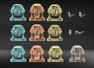 Silent Running BOTS X5 28mm Starsaga, Stargrave Planet28 Doctor Who - Picture 1 of 4