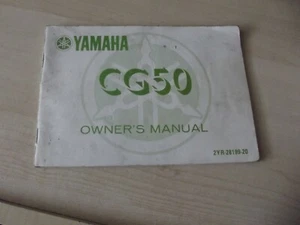 GENUINE YAMAHA OWNERS MANUAL CG50 CG 50 JOG SCOOTER 1987 2YR 28199 20 - Picture 1 of 5