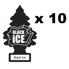 10 X BLACK ICE LITTLE TREES AIR FRESHENERS FRESHNER SCENT CAR TAXI TRUCK UBER