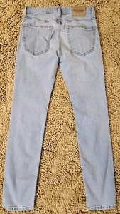 Boy's Abercrombie & Fitch Skinny Jeans Light Wash Distressed Sz 13/14 Long - Picture 1 of 4