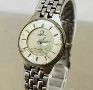 Rare Vintage Omega Quartz Ladies Watch Stainless Steel - Picture 1 of 9